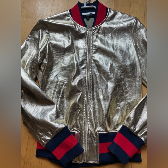 Gold Bomber Jacket - Fashion Nova - Size Small - Picture 4 of 4